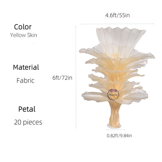 Flowerva Yellow Skin Table Flower Wedding Decoration (With Base)