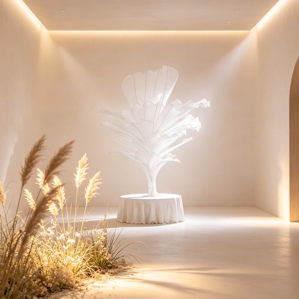 Flowerva Pure White Artistic Wedding Table Decorations