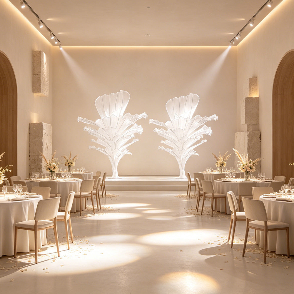 Flowerva Pure White Artistic Wedding Table Decorations