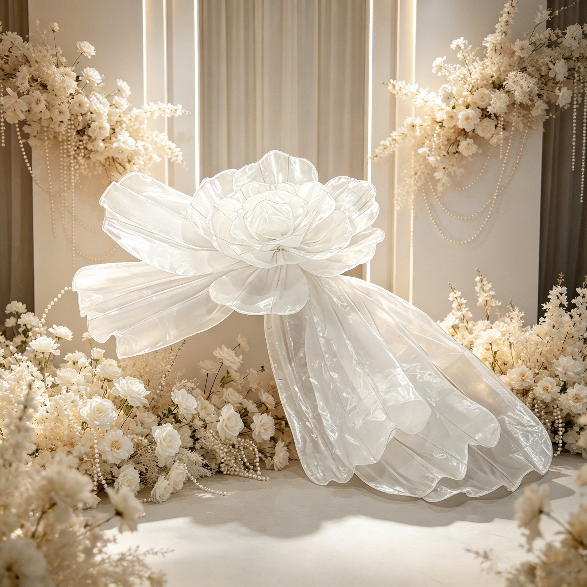 Flowerva Sheer Petal Bow Wedding Decor
