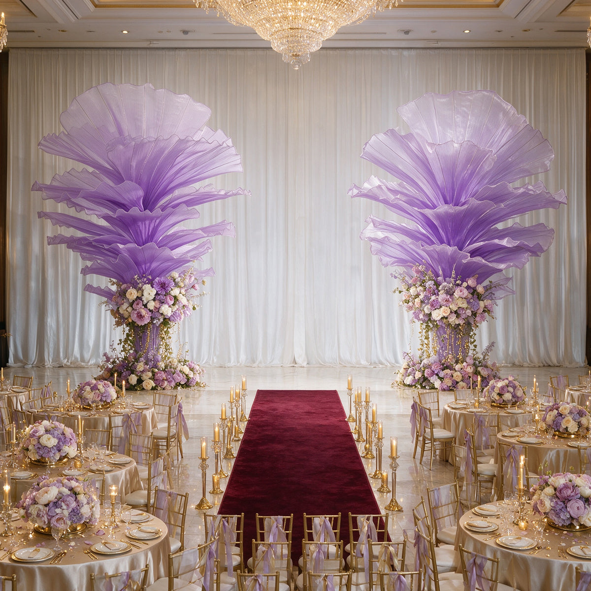 Flowerva Gradient Violet Wedding Table Flower Ready