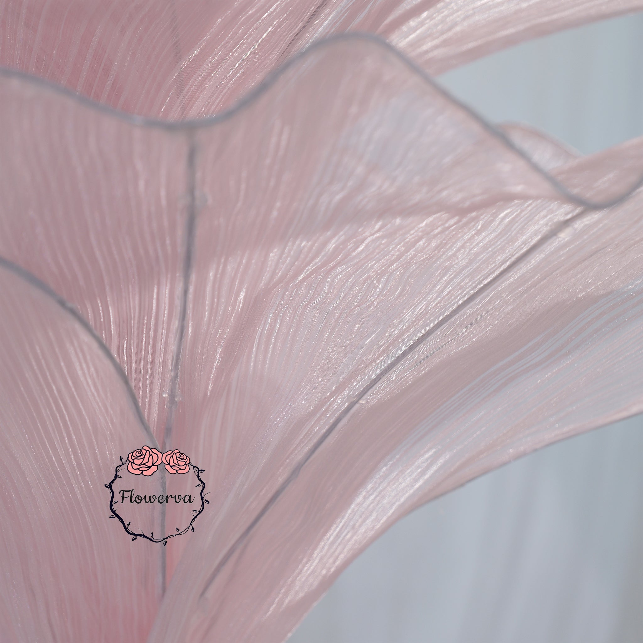 Flowerva Light Pink Table Flower Wedding Decoration (With Base)