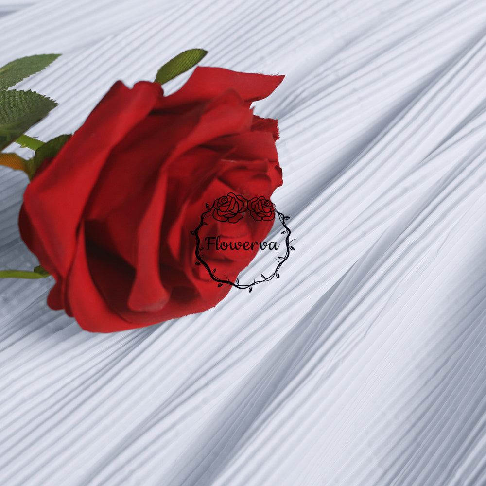 Flowerva Pure White Pleated Decoration Printmaking Fabric
