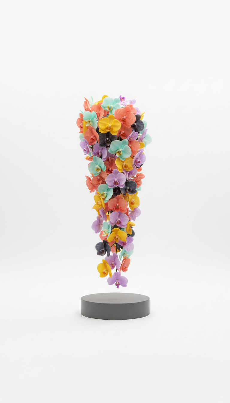 Orchid Cascade With Lilac Hues