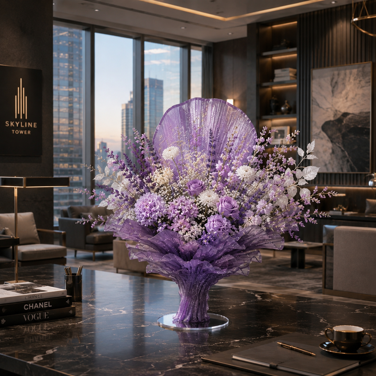 Flowerva Signature Sculptural Table Flower Ceremony Decor