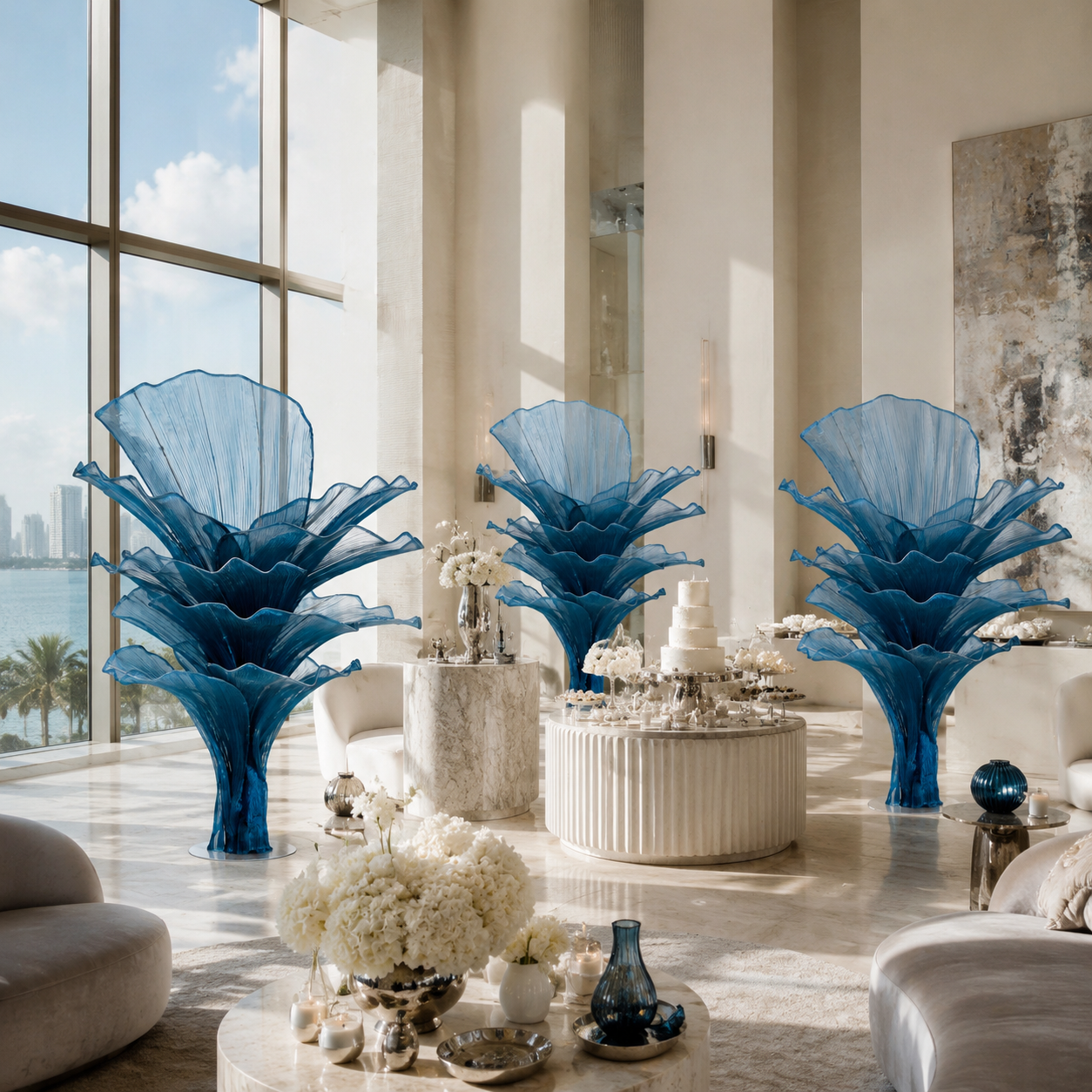 Flowerva "Ocean Love" Wedding Ceremony Deep Lake Blue
