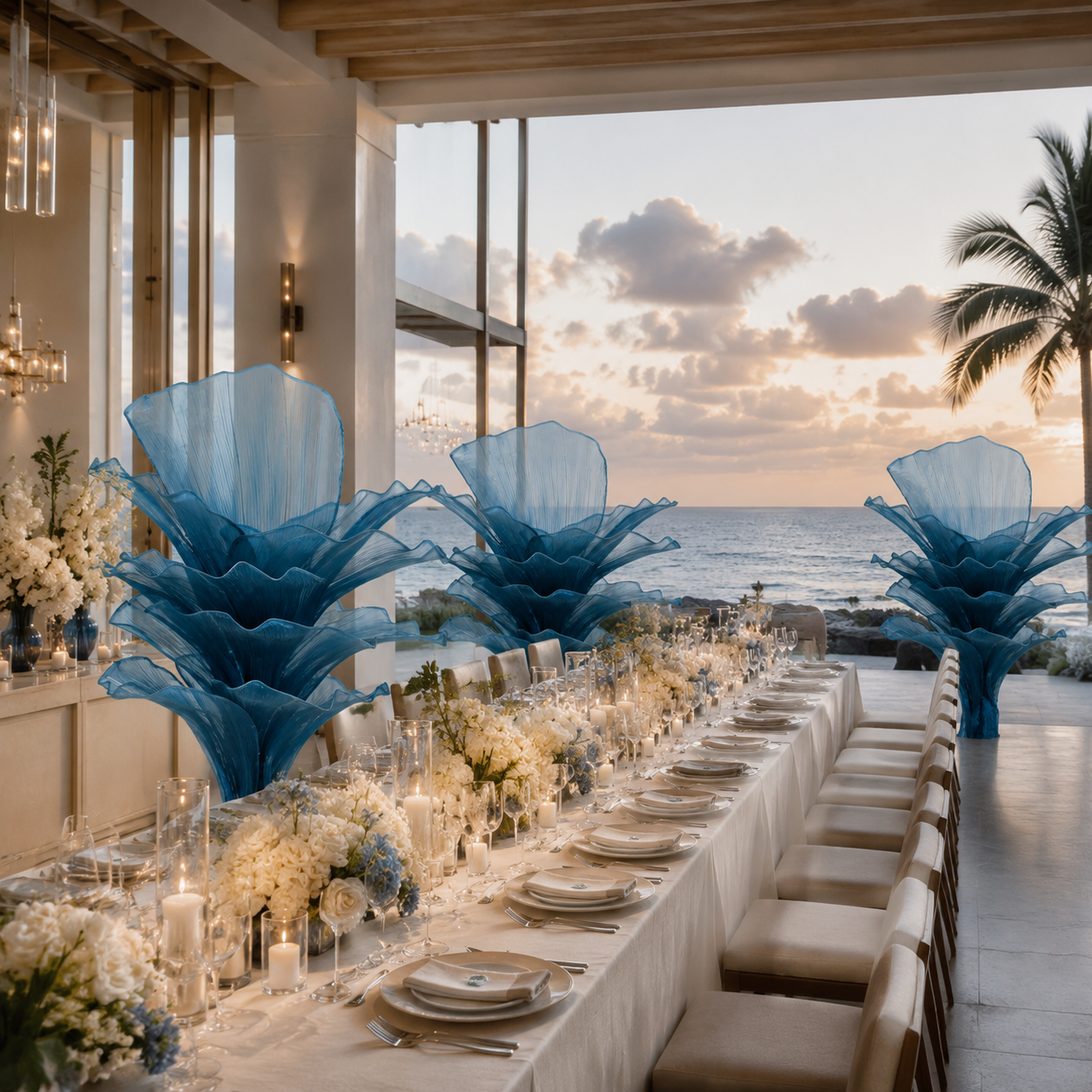 Flowerva "Ocean Love" Wedding Ceremony Deep Lake Blue