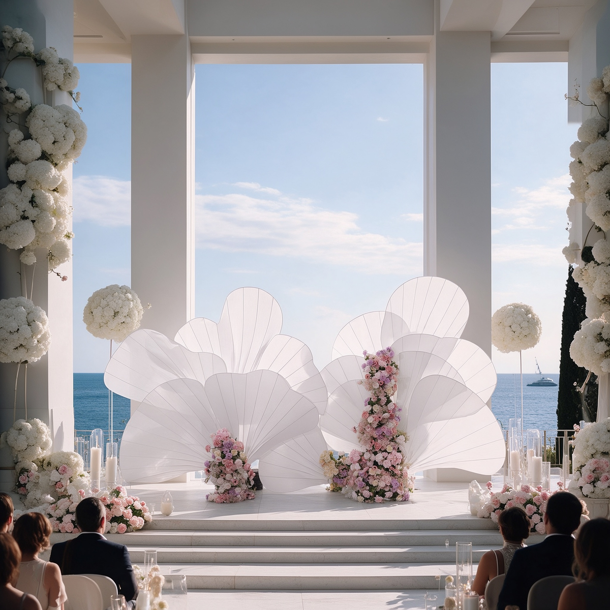 Flowerva Sheer Fanform Decor | Luxury Wedding & Event Decor(Without Artificial Flowers)