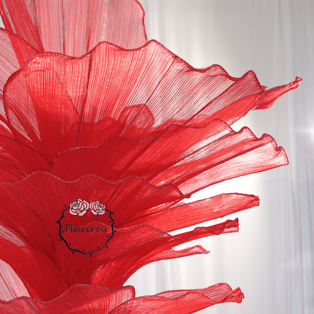 Flowerva Aesthetic Wedding Art Installation Red Vintage