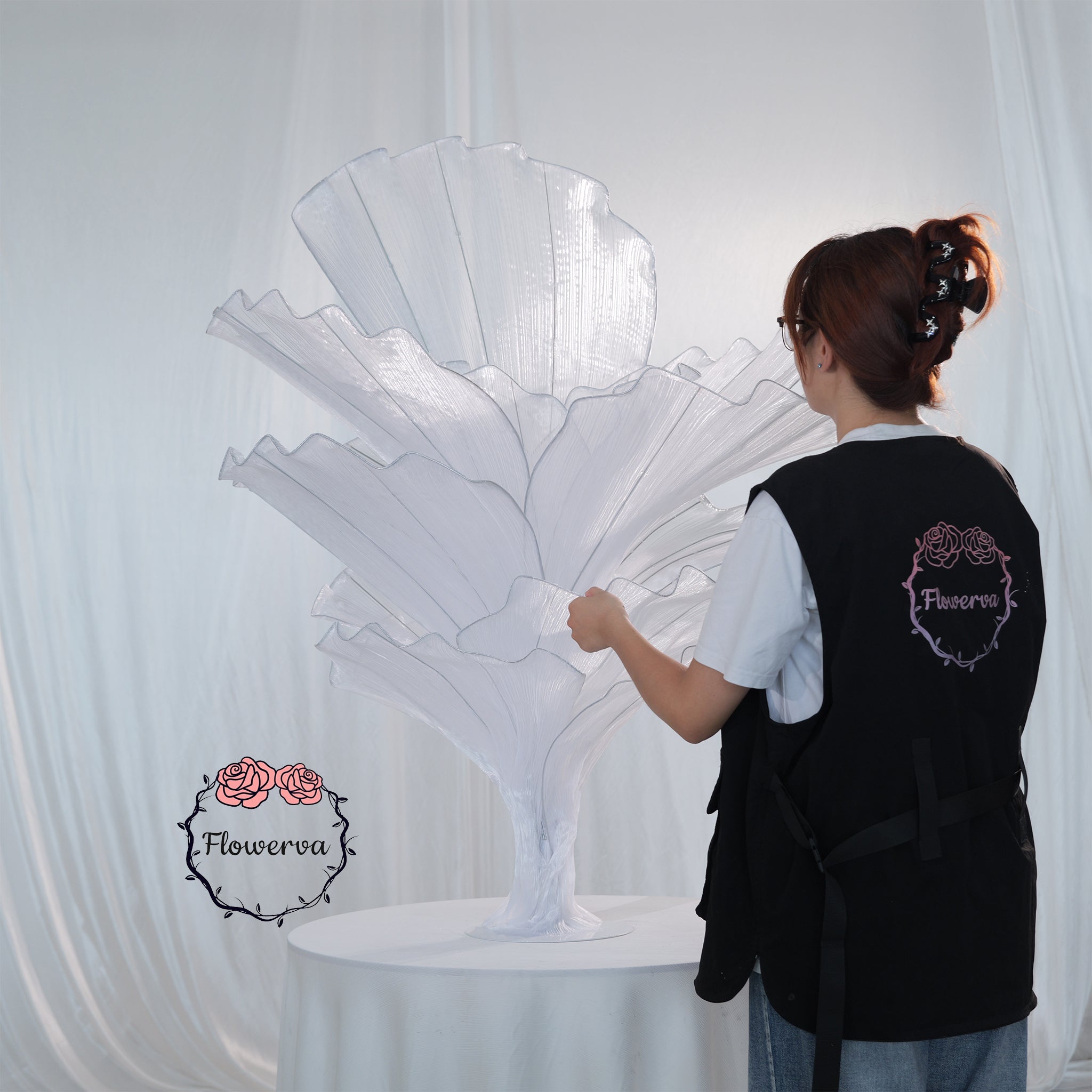 Flowerva Artistic Table Flower Wedding Decor Pure White 120cm