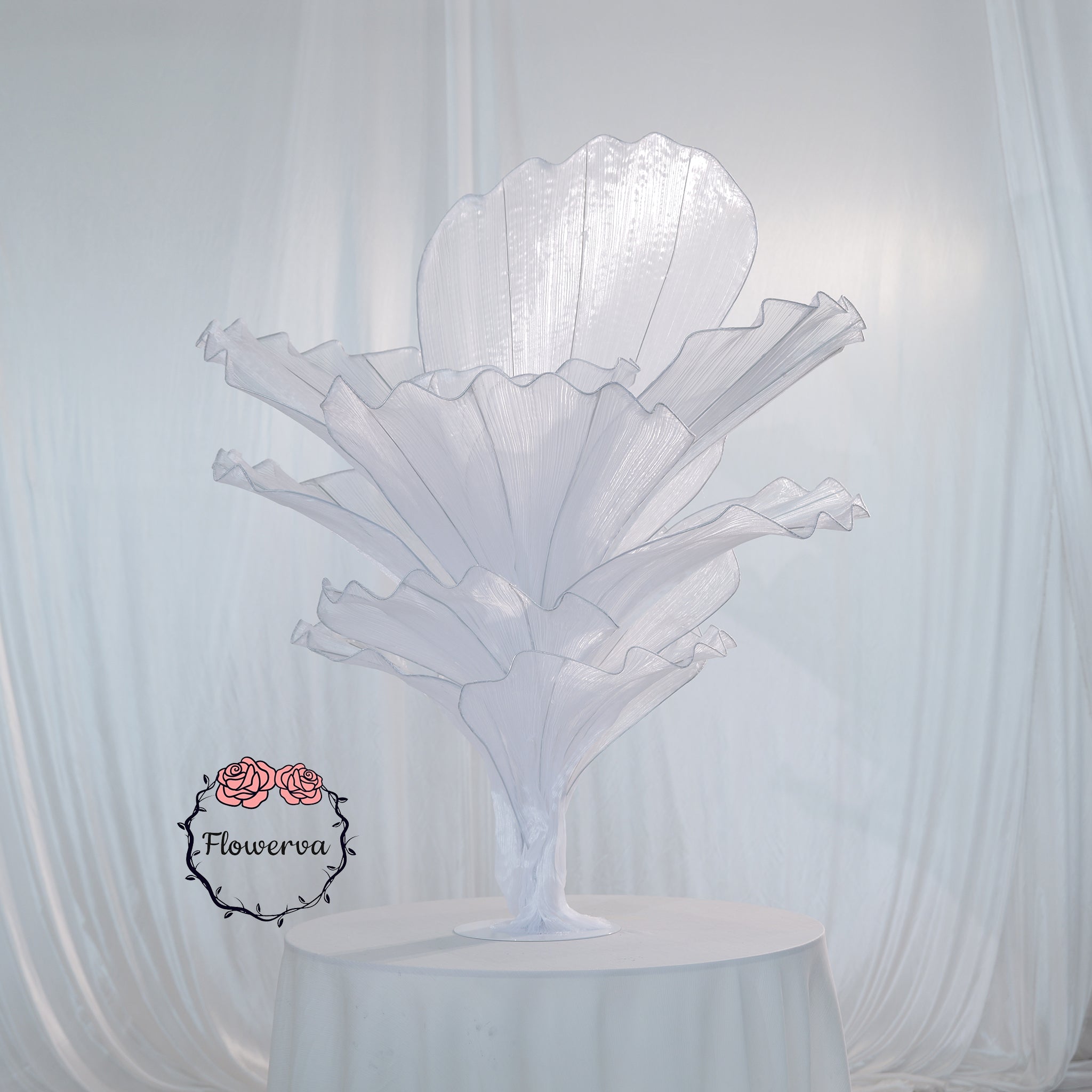 Flowerva Artistic Table Flower Wedding Decor Pure White 120cm