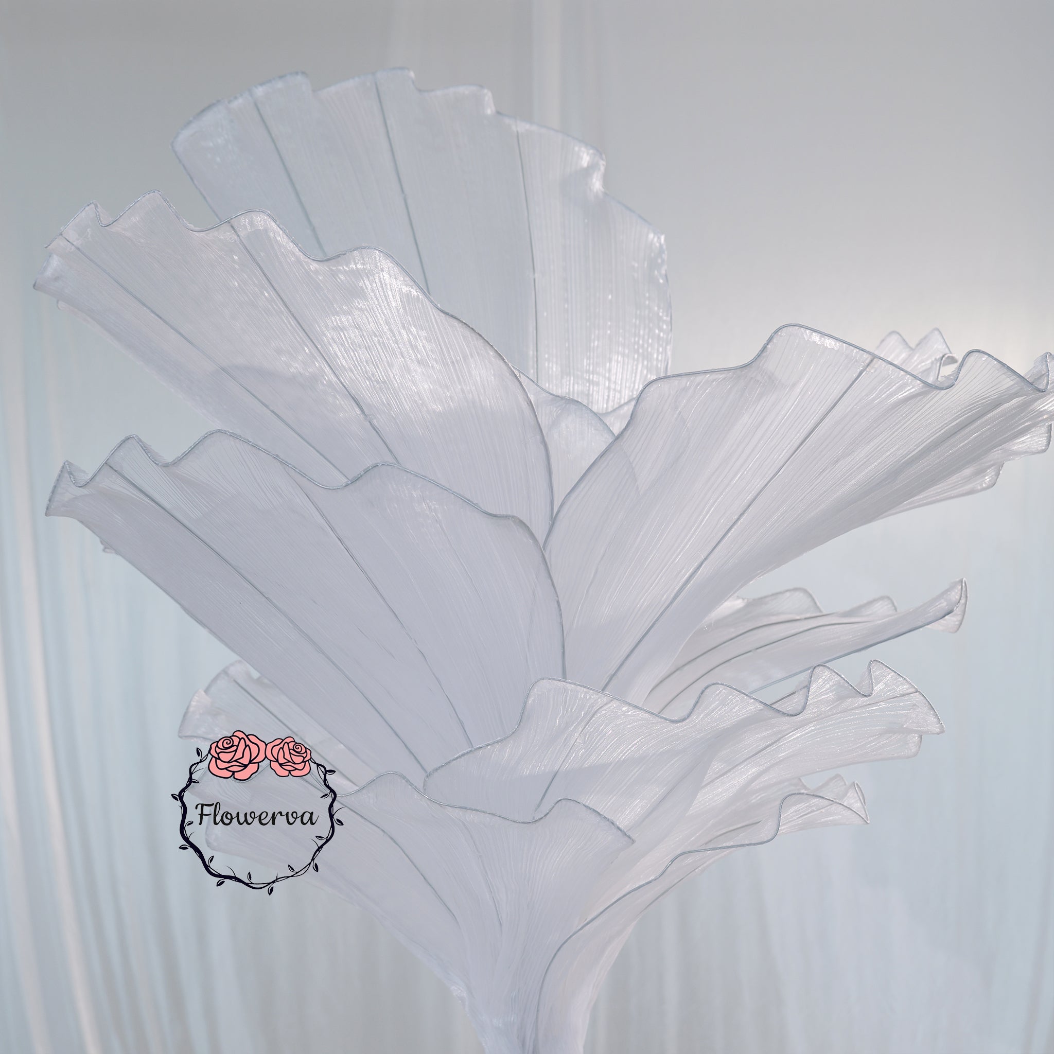 Flowerva Pure White Artistic Wedding Table Decorations