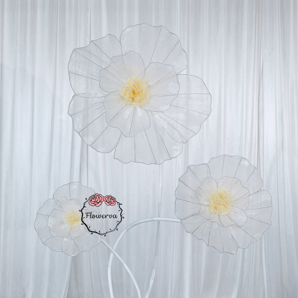 Flowerva Fabric Giant Flower Centerpiece Luxury Wedding & Event Decor