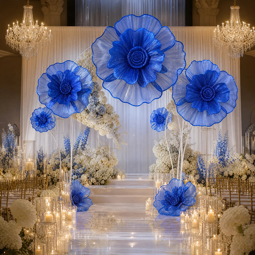 Flowerva Fabric Giant Flower Centerpiece Luxury Wedding & Event Decor