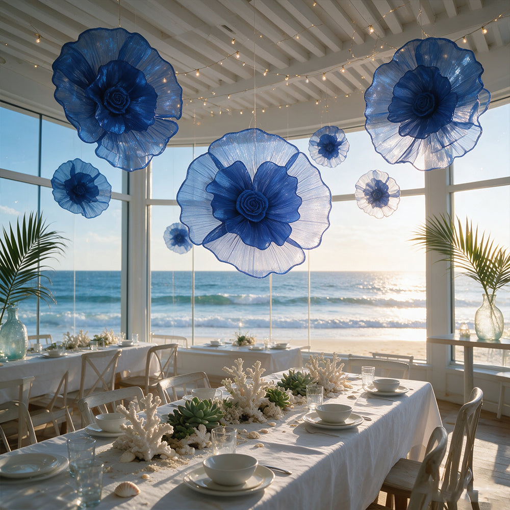 Flowerva Fabric Giant Flower Centerpiece Luxury Wedding & Event Decor