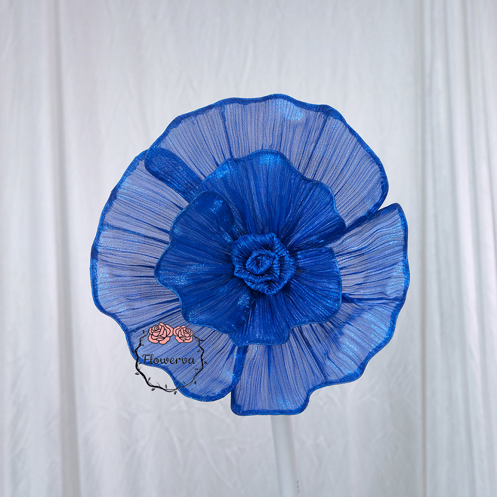 Flowerva Giant Tulle Flower Centerpiece Wedding Decor Blue Enchantress