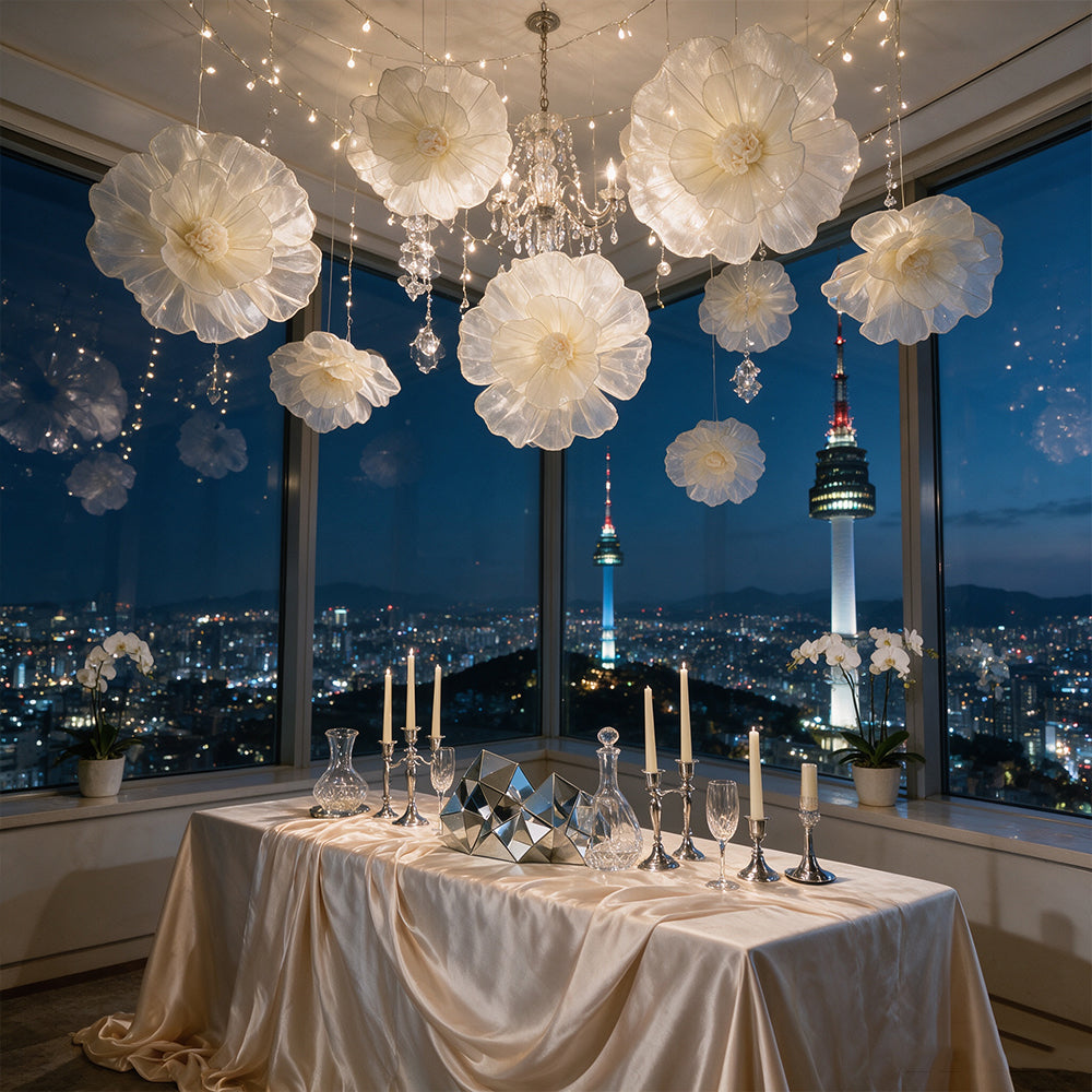 Flowerva Fabric Giant Flower Centerpiece Luxury Wedding & Event Decor