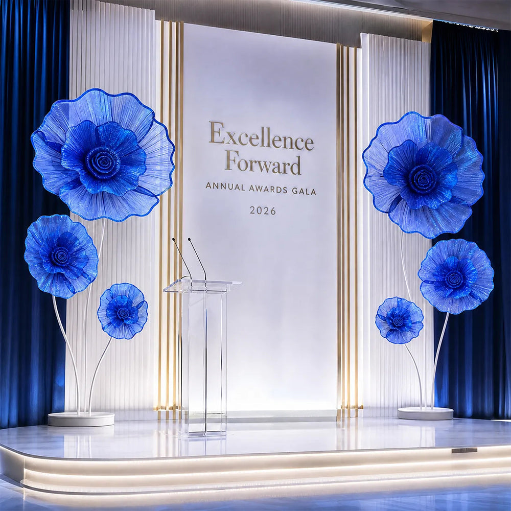 Flowerva Fabric Giant Flower Centerpiece Luxury Wedding & Event Decor