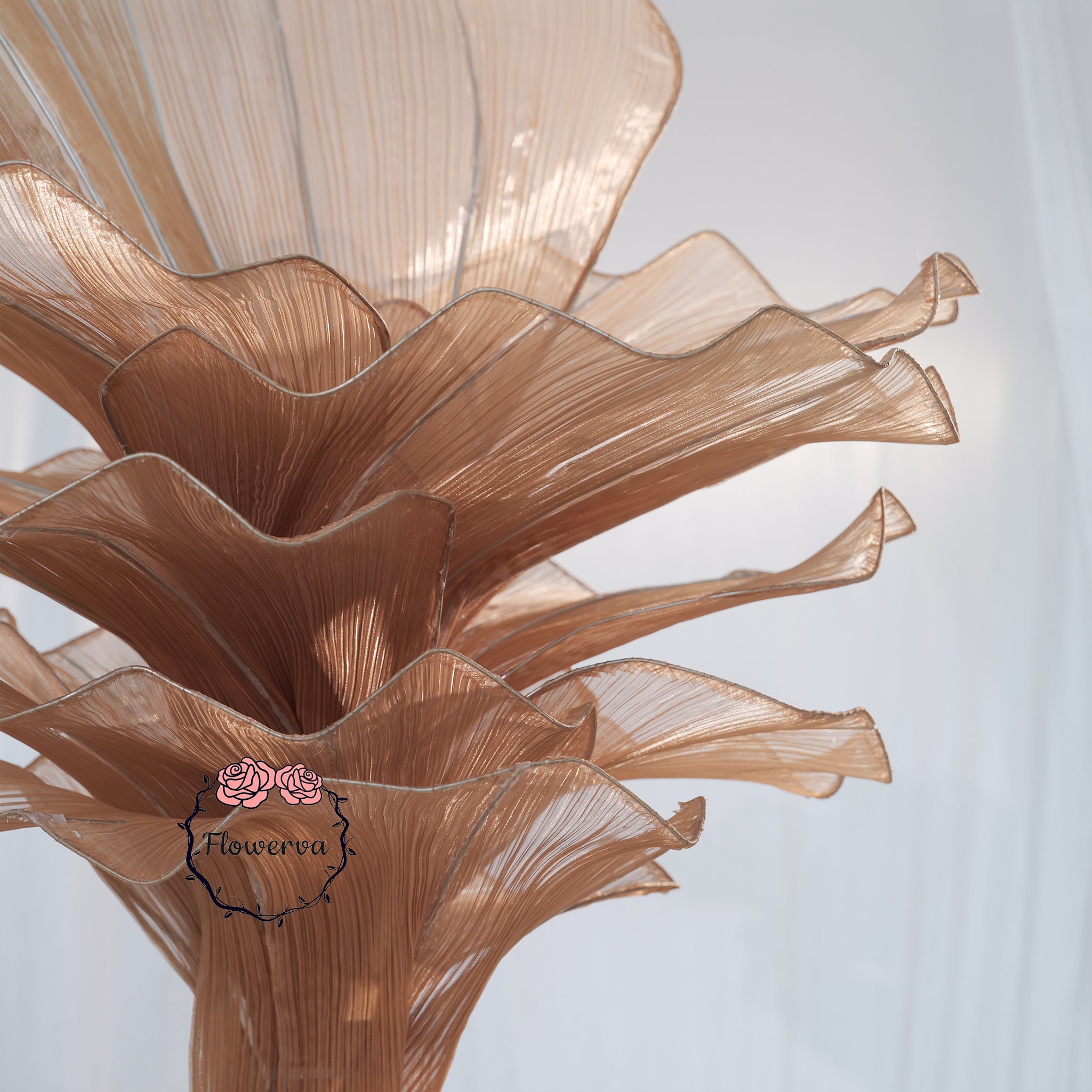 Flowerva Brown Table Flower Wedding Decoration (With Base)