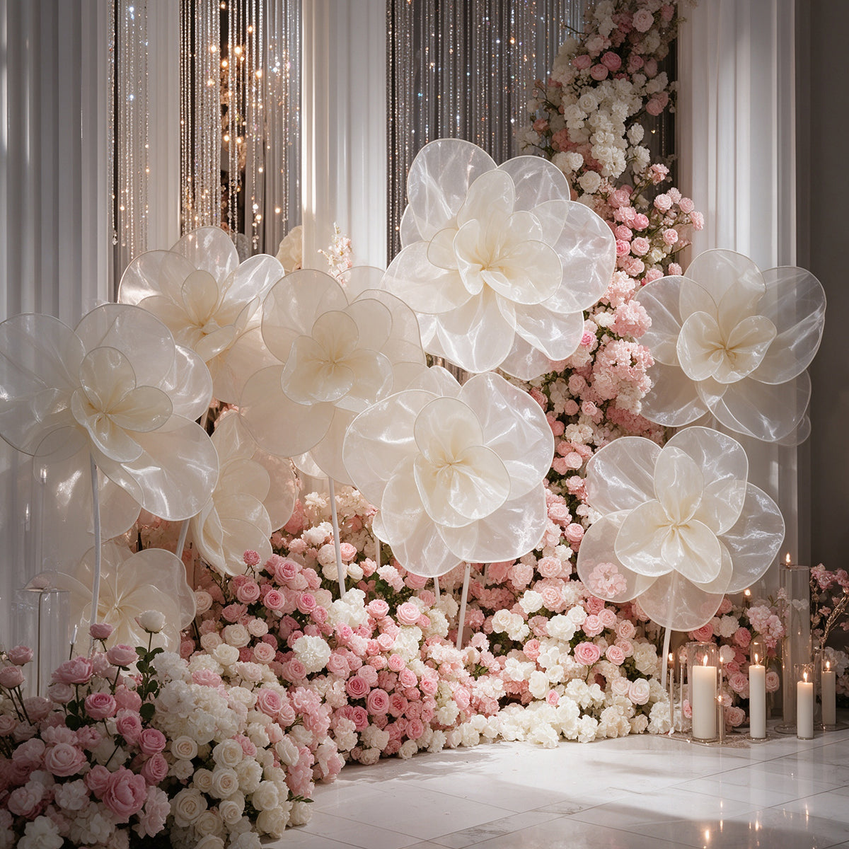 Flowerva Cloud Bloom Fabric Flower Wedding & Event Decor 80cm