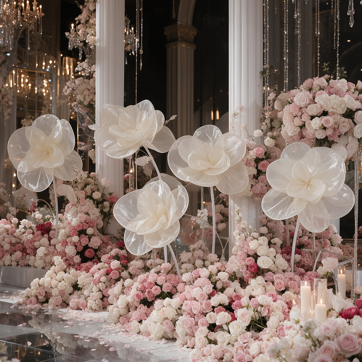 Flowerva Cloud Bloom Fabric Flower Wedding & Event Decor 80cm