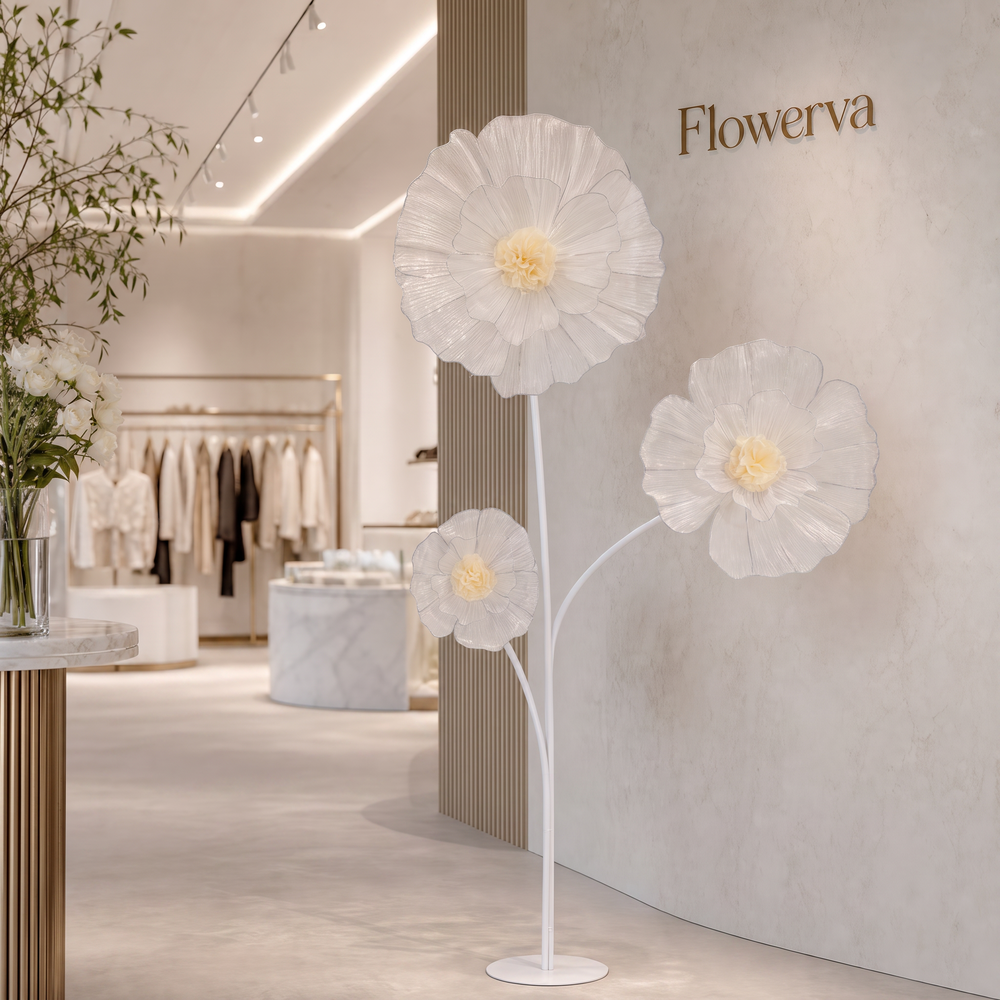 Flowerva Fabric Giant Flower Centerpiece Luxury Wedding & Event Decor