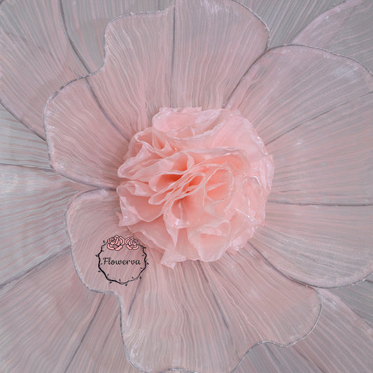 Flowerva Giant Tulle Flower Centerpiece Wedding Decor Light Pink