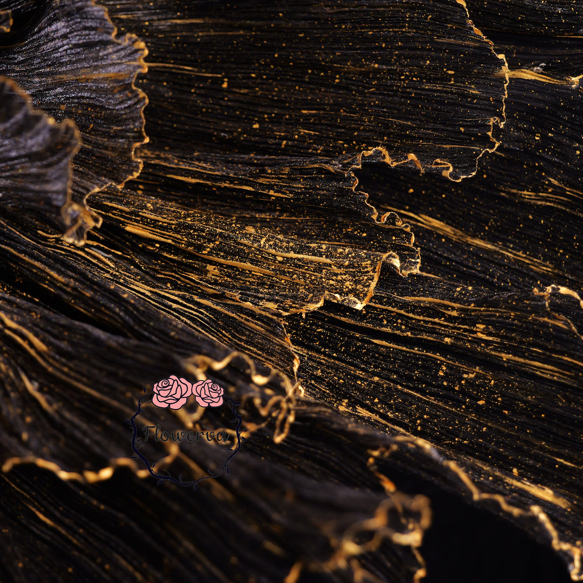 Flowerva Gilded Shadow Fabric Flower | Luxury Wedding Statement Floral & Event Decor