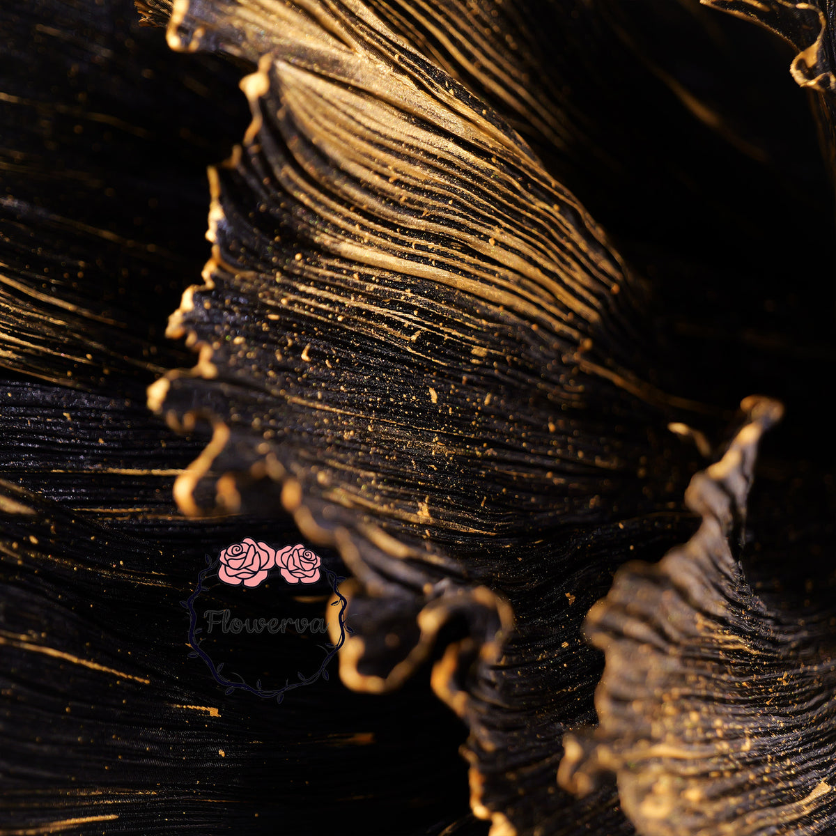 Flowerva Gilded Shadow Fabric Flower | Luxury Wedding Statement Floral & Event Decor
