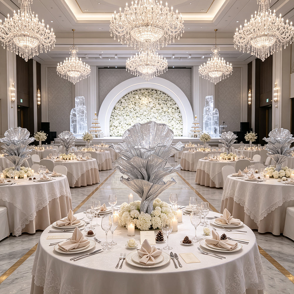 Flowerva Height Fabric Table Flower Wedding Decor(Without Flowers)