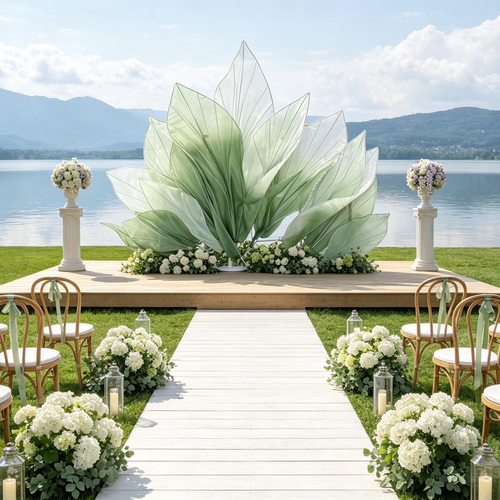 Flowerva Gradient Vein Silhouette Wedding Decoration (Without Flower)