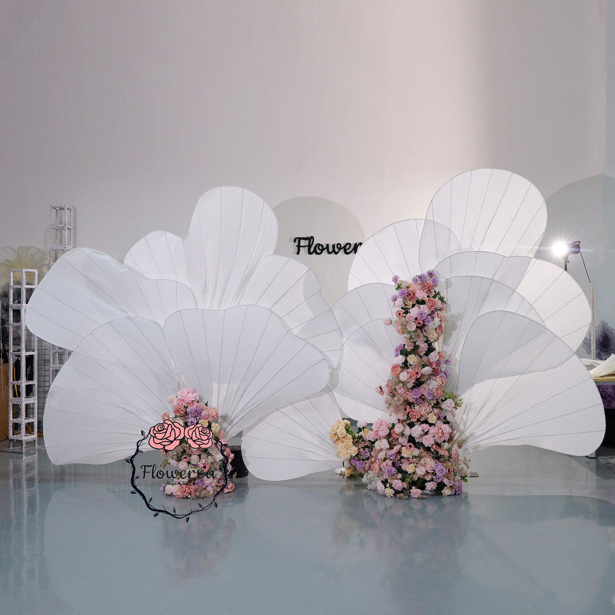 Flowerva Sheer Fanform Decor | Luxury Wedding & Event Decor(Without Artificial Flowers)
