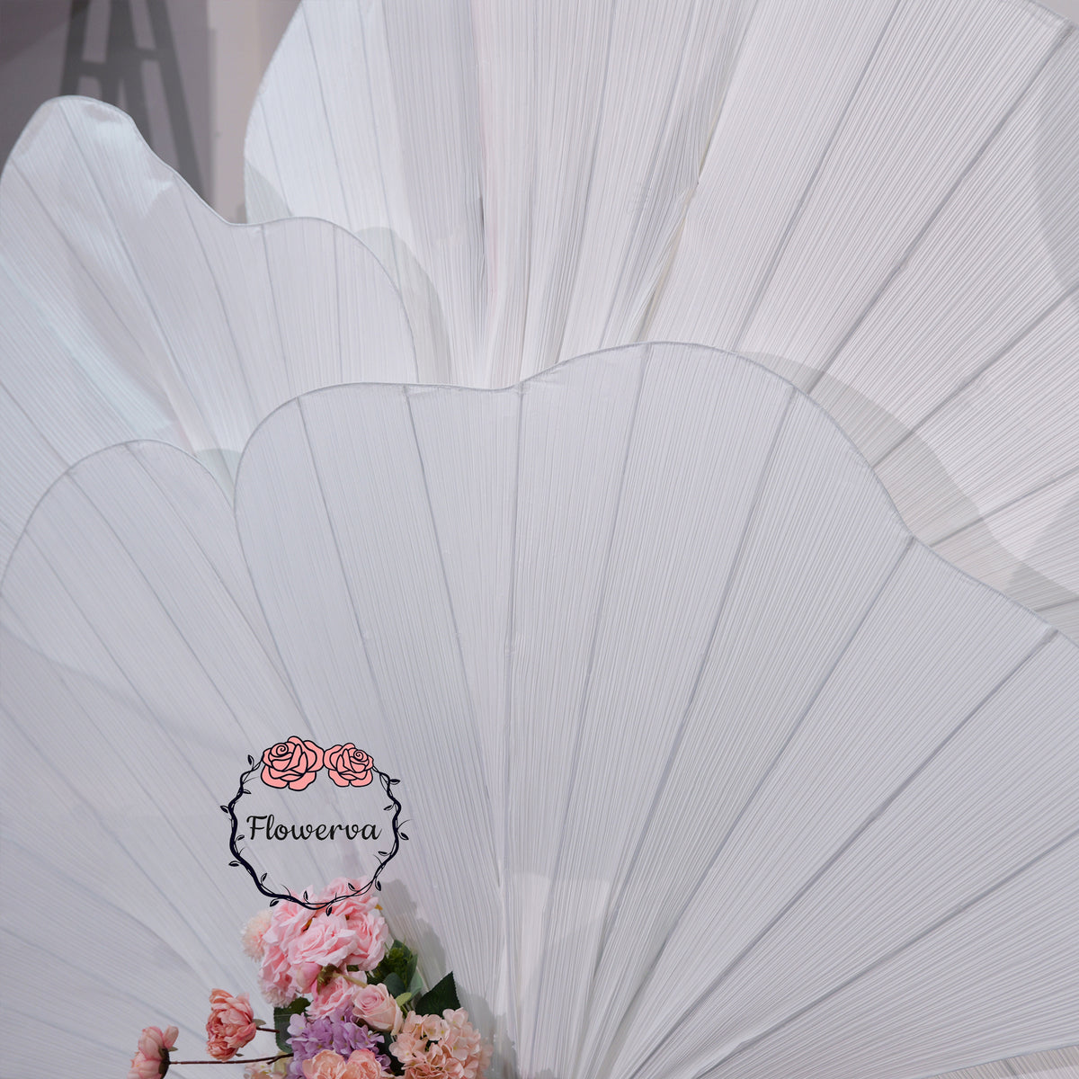 Flowerva Sheer Fanform Decor | Luxury Wedding & Event Decor(Without Artificial Flowers)