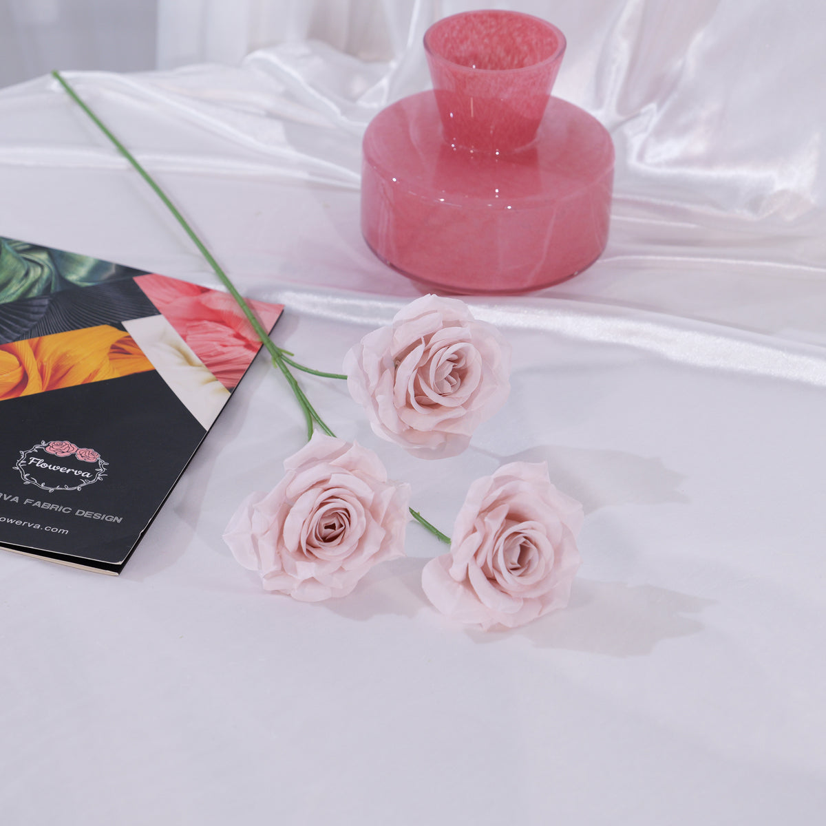 Flowerva Luxury Artificial Fabric Roses Wedding & Event Decor