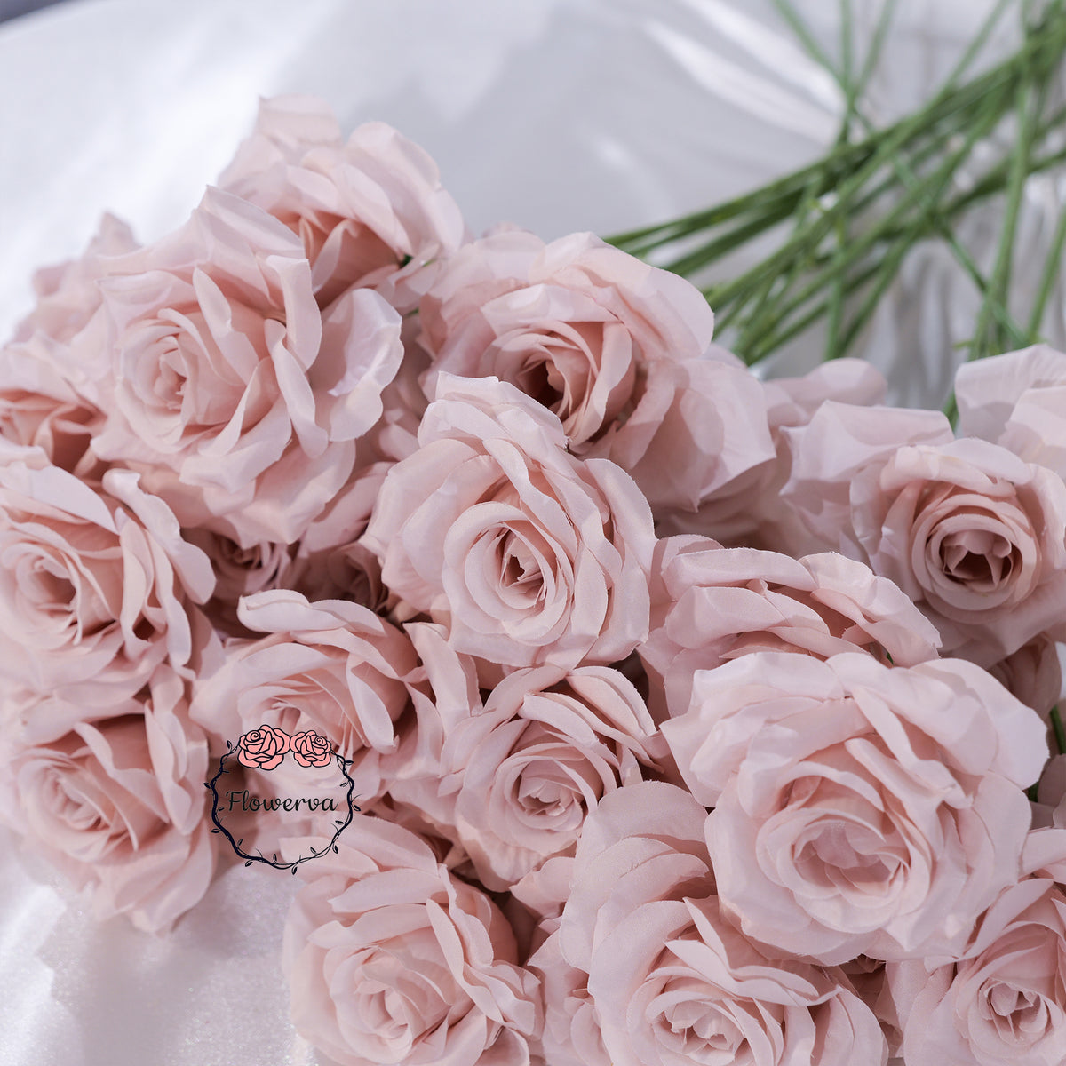 Flowerva Luxury Artificial Fabric Roses Wedding & Event Decor