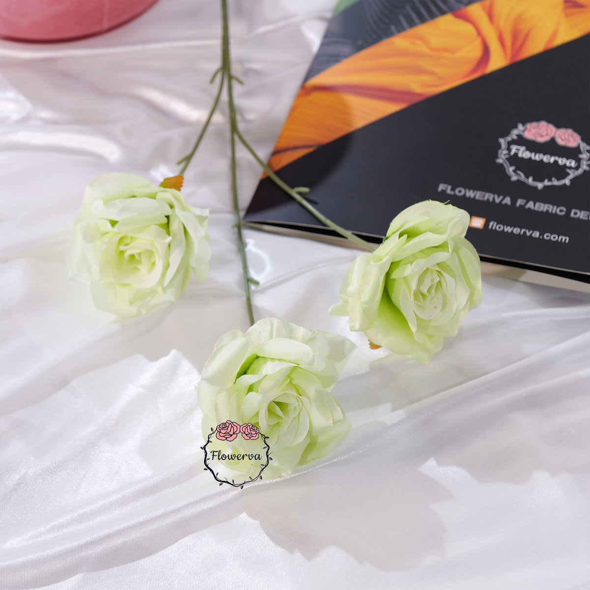 Flowerva Luxury Artificial Fabric Roses Wedding & Event Decor