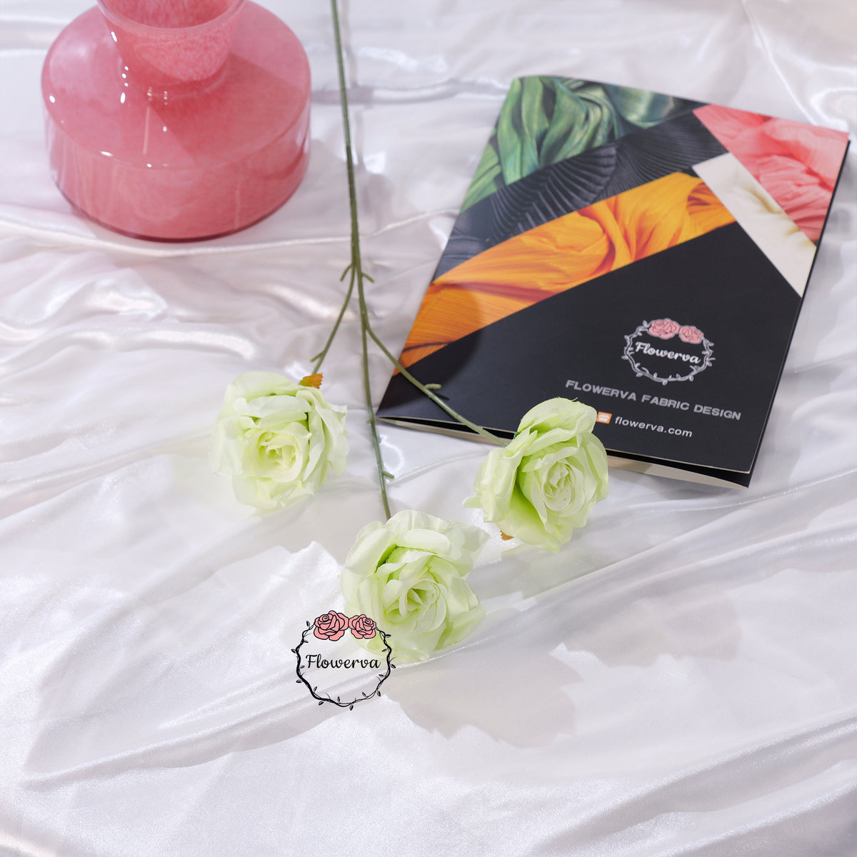 Flowerva Luxury Artificial Fabric Roses Wedding & Event Decor