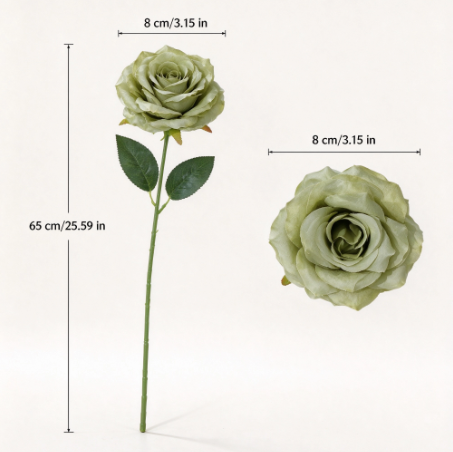 Flowerva Luxury Artificial Fabric Roses Wedding & Event Decor