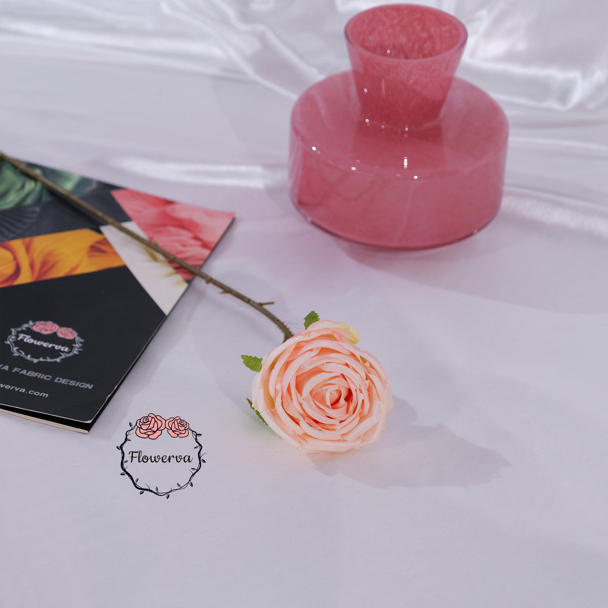 Flowerva Luxury Artificial Fabric Roses Wedding & Event Decor