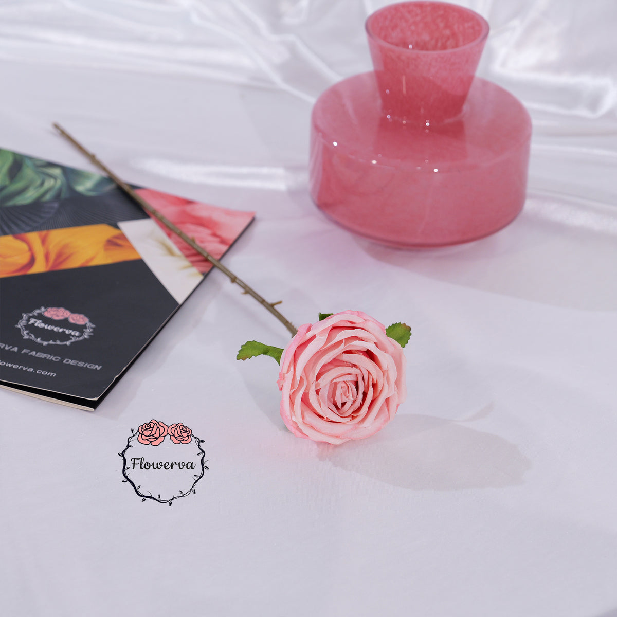 Flowerva Luxury Artificial Fabric Roses Wedding & Event Decor