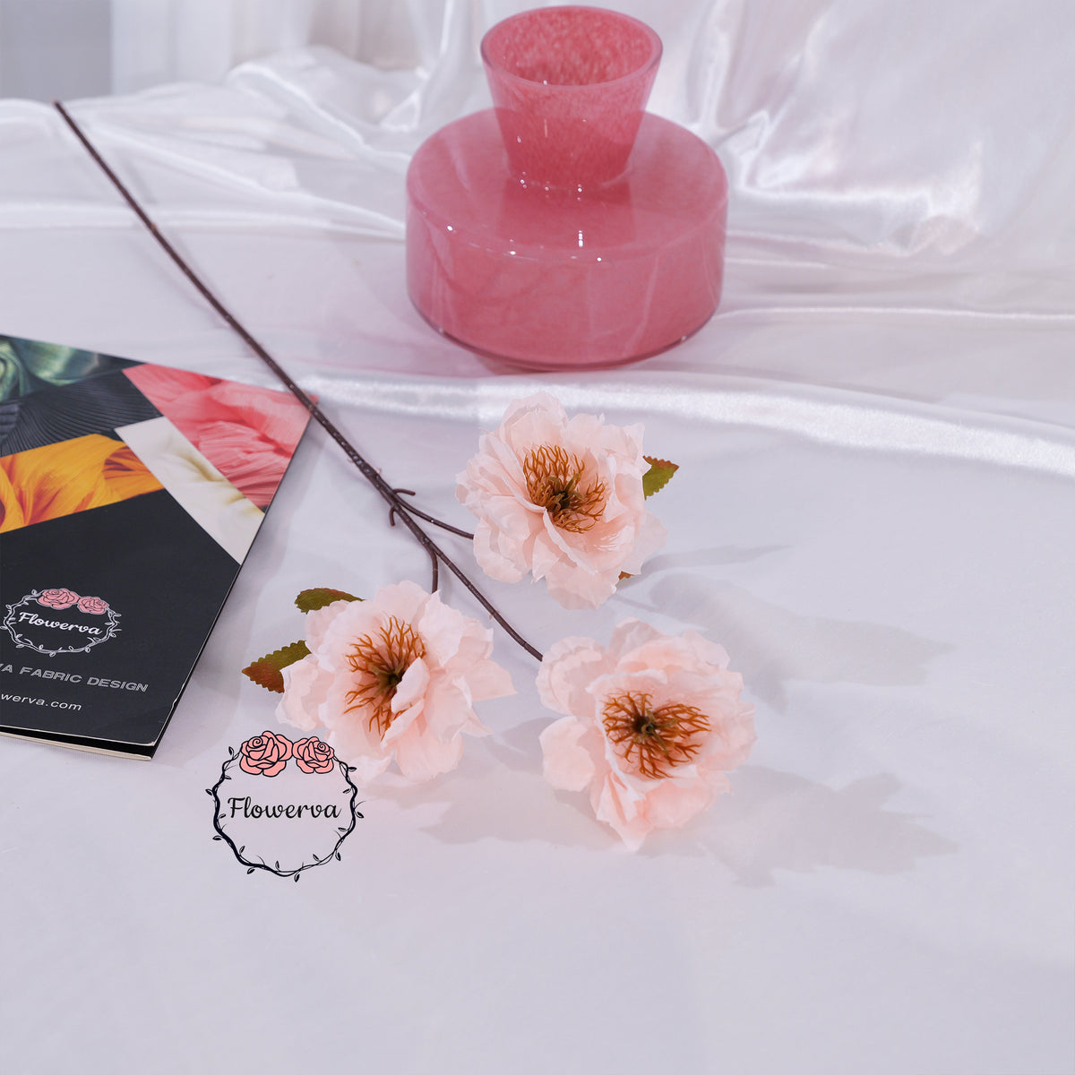 Flowerva Luxury Artificial Fabric Poppy Wedding & Event Decor