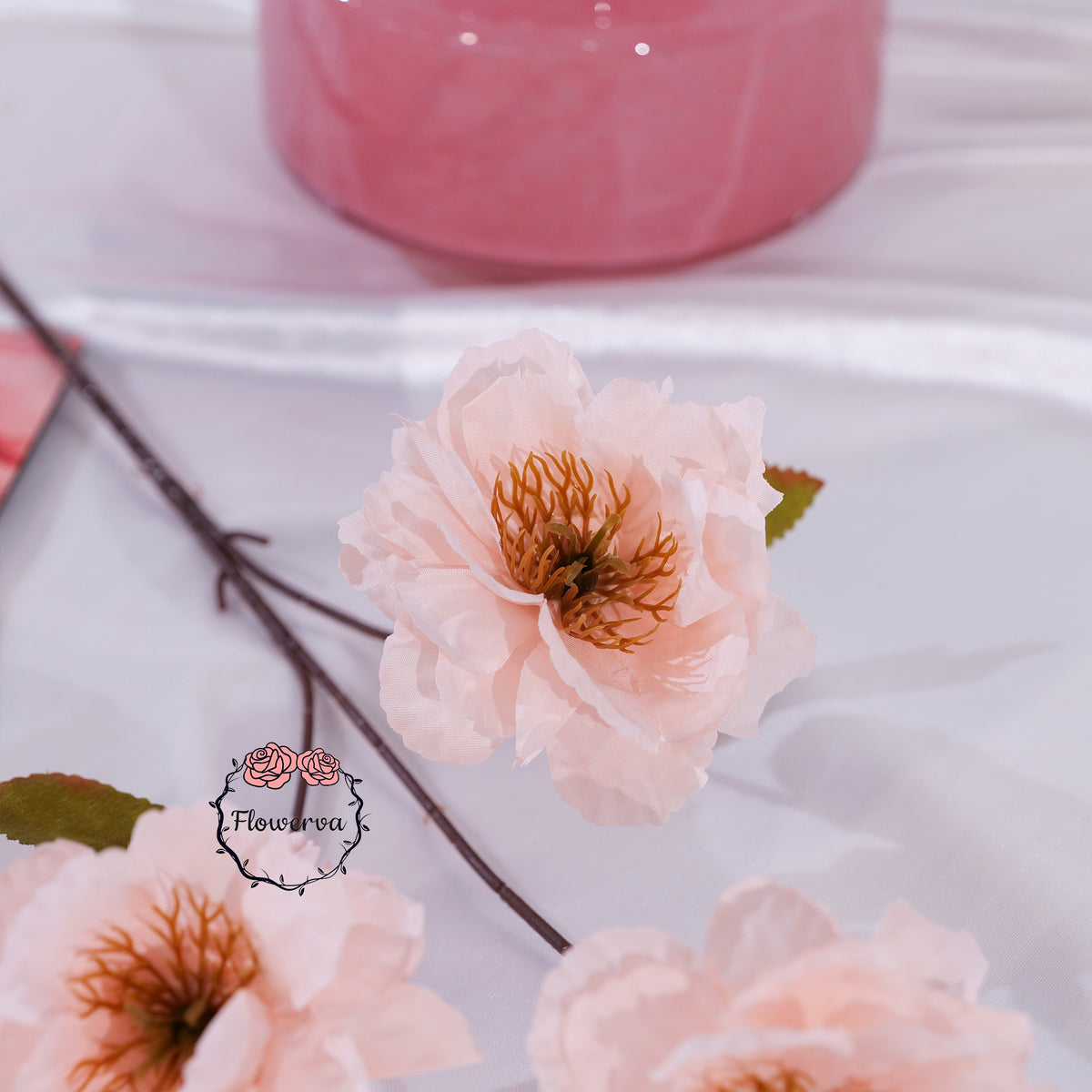 Flowerva Luxury Artificial Fabric Poppy Wedding & Event Decor