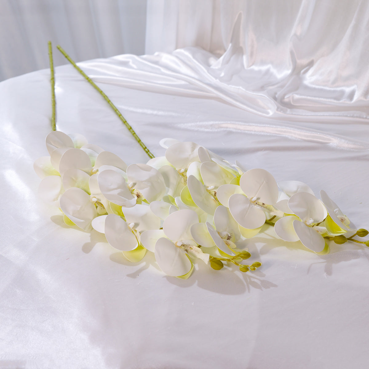 Flowerva Luxury Artificial Fabric Phalaenopsis Orchids Wedding & Event Decor