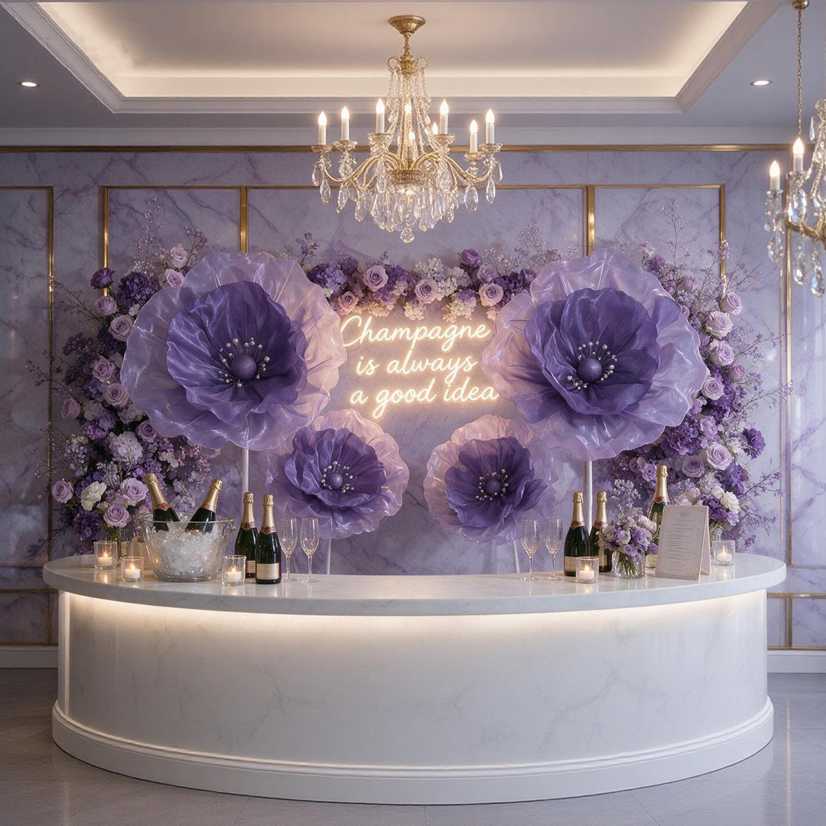 Flowerva Pearl Core Wave Contour Premium Decor