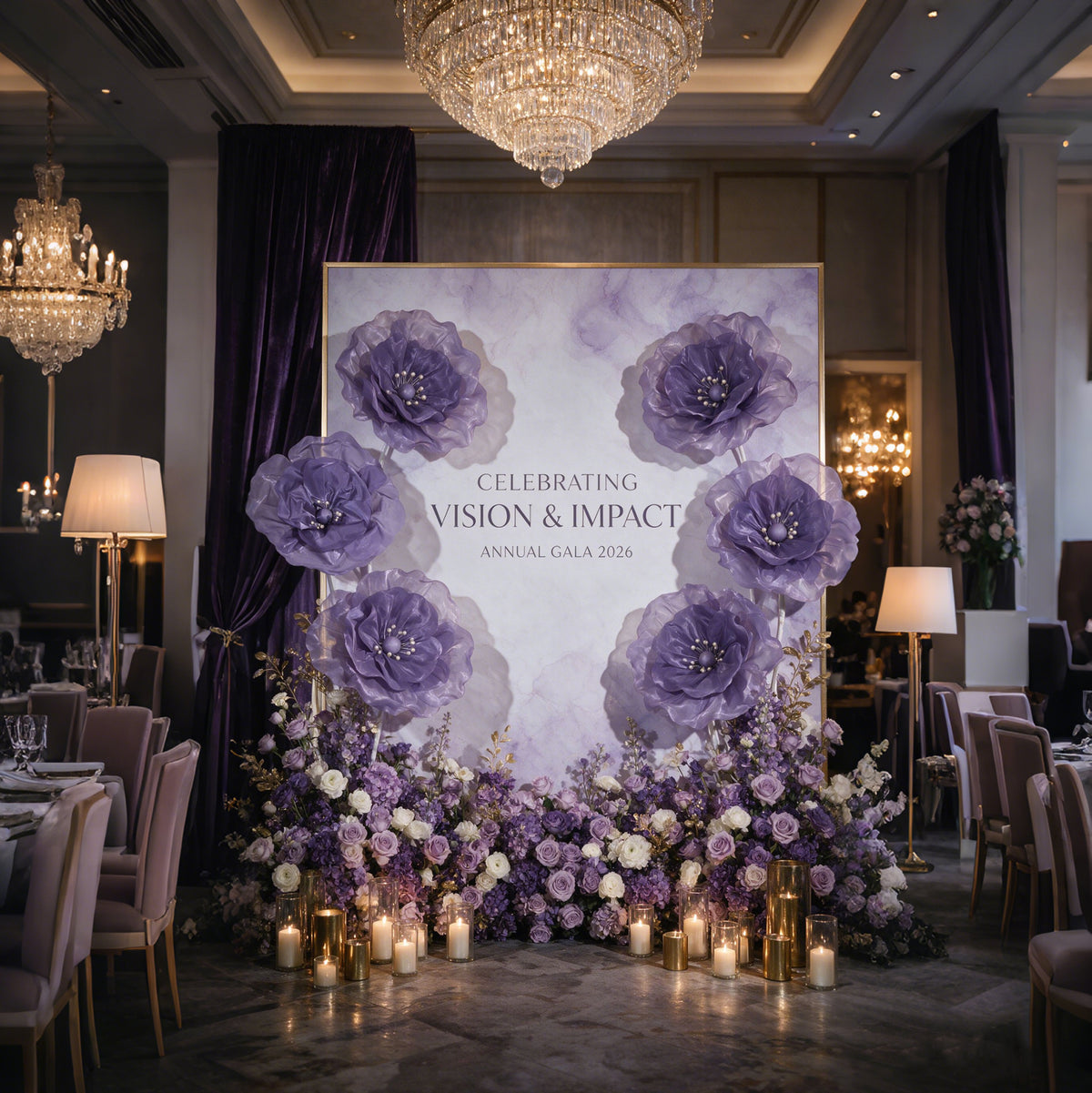 Flowerva Pearl Core Wave Contour Premium Decor