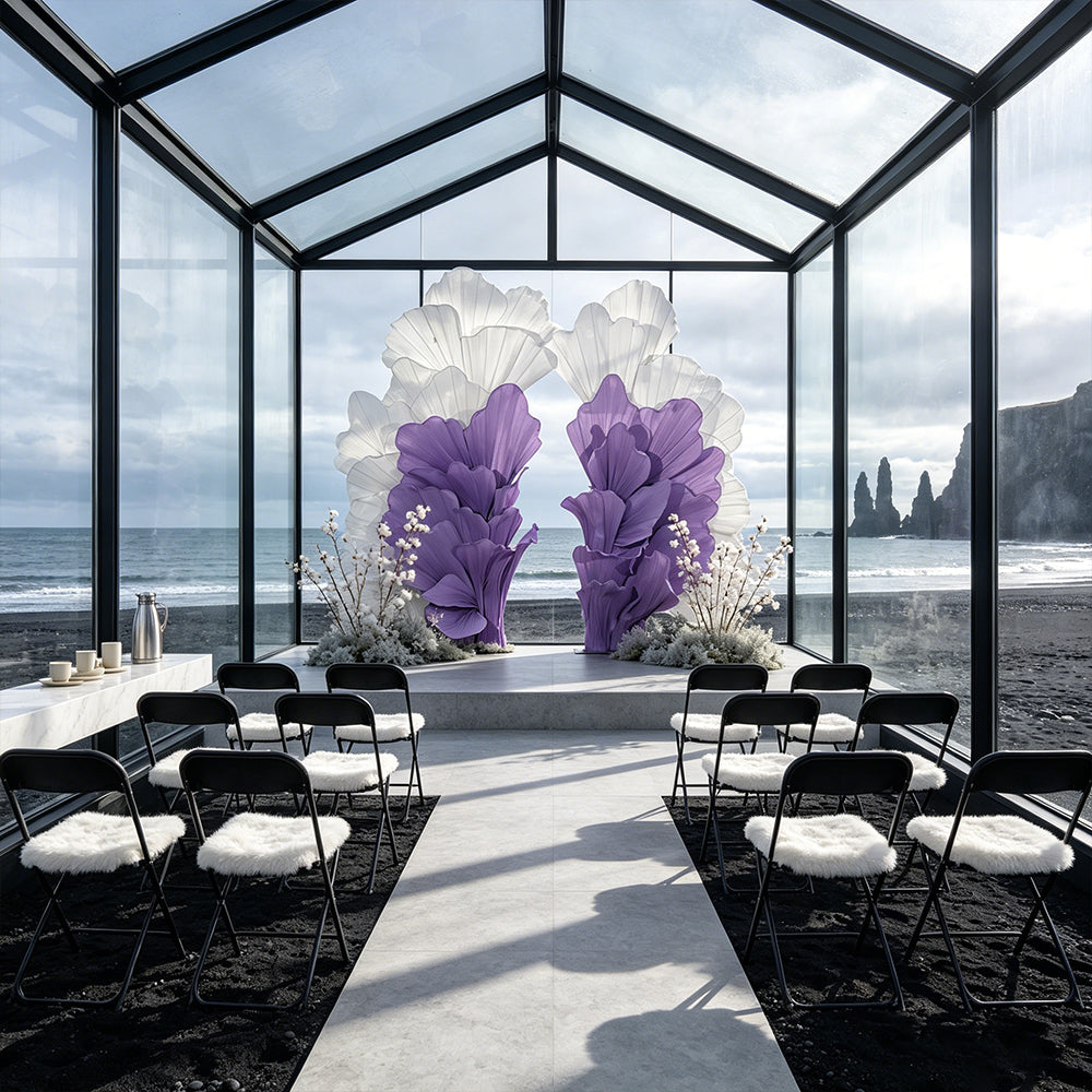 Flowerva Radiant Petal Sculpture Wedding Decor (Excluding Shelves)