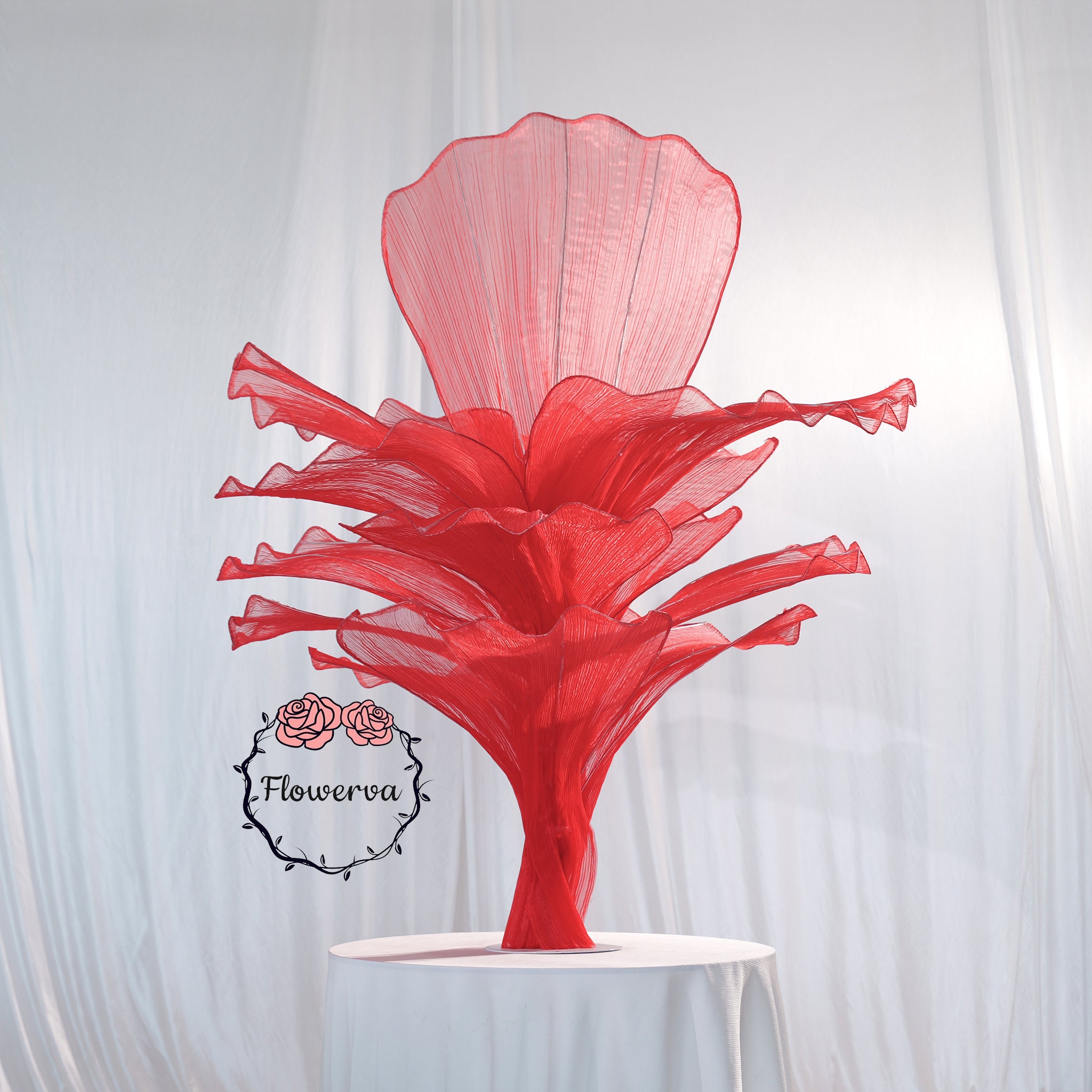 Flowerva Aesthetic Wedding Art Installation Red Vintage 150cm