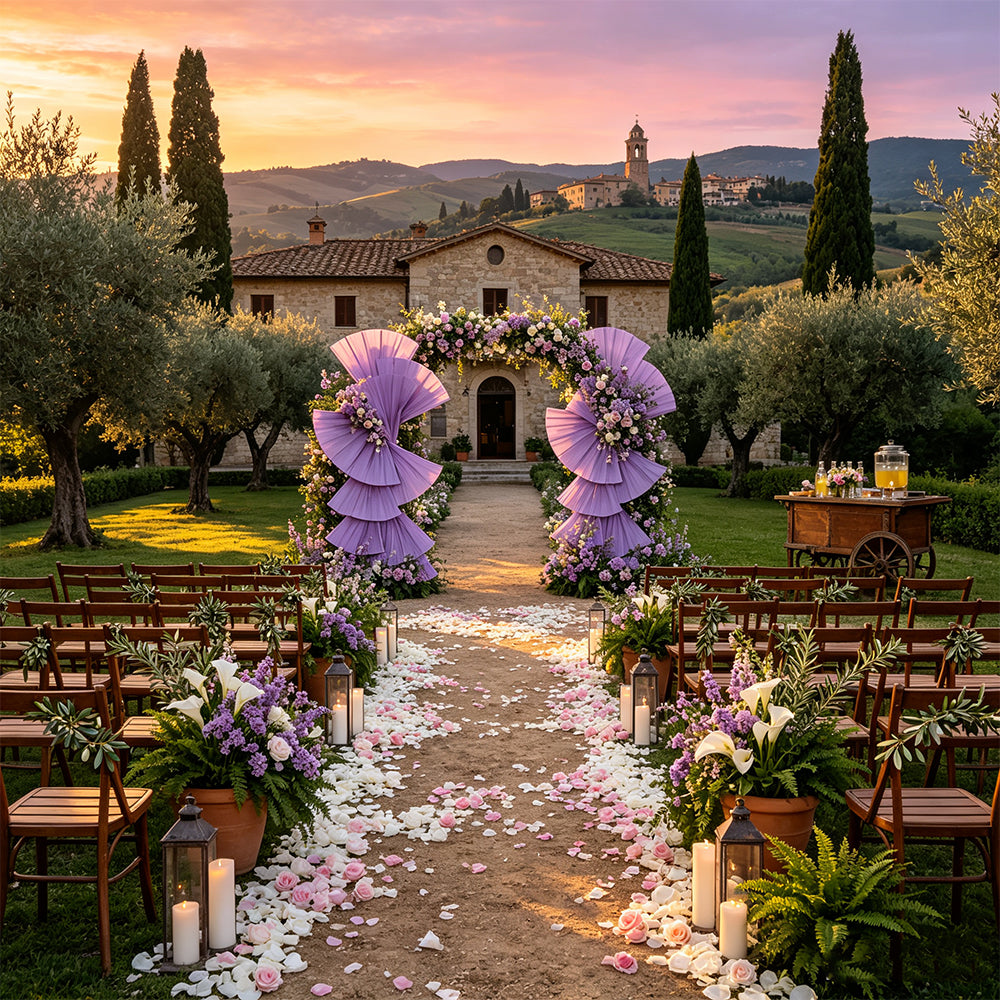 Flowerva Retro Fan Shaped Design Wedding&Event Decoration