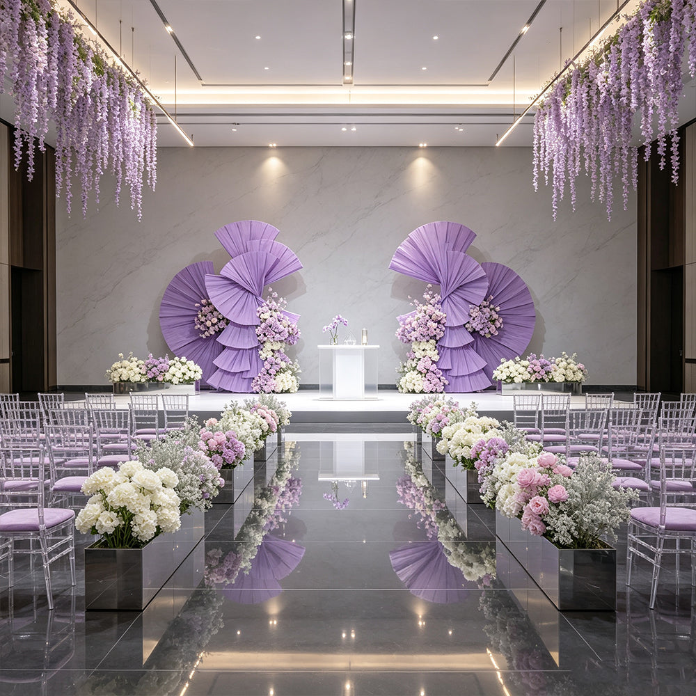 Flowerva Retro Fan Shaped Design Wedding&Event Decoration