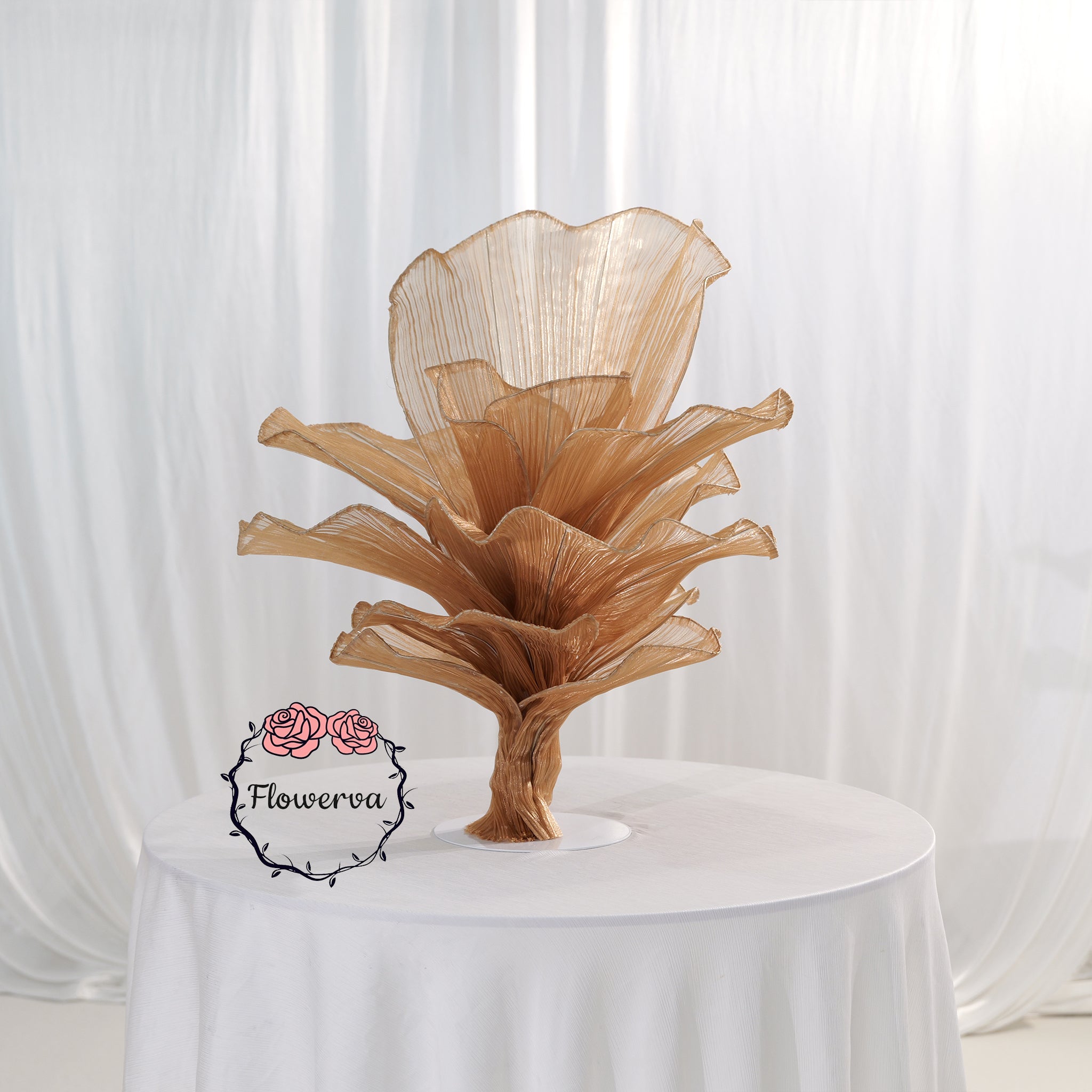 Flowerva Table Flower Wedding Decoration Brown 60cm